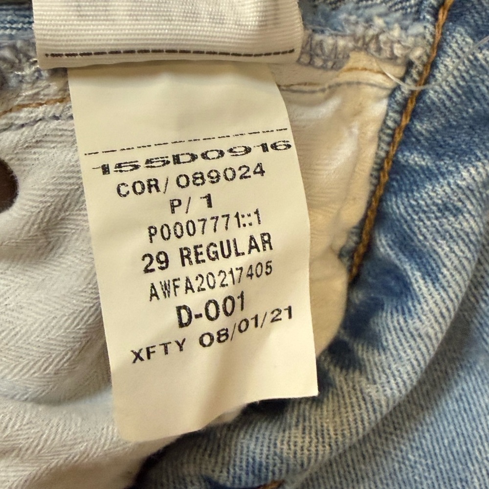Abercrombie & Fitch 90s Straight‎ Ultra High Rise Jeans 29 Distressed Light Wash - Picture 9 of 10